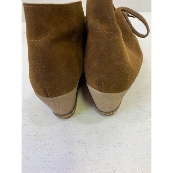J Crew Brown Suede MacAlister Wedge Shoes Size 7 - Picture 4 of 7